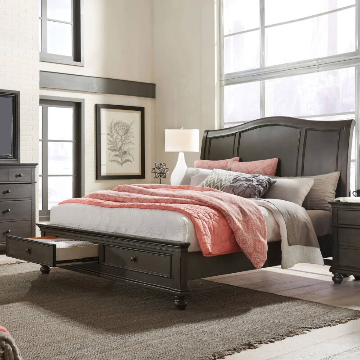 Oxford King Sleigh Hb Bed Parts Aspen Home 9