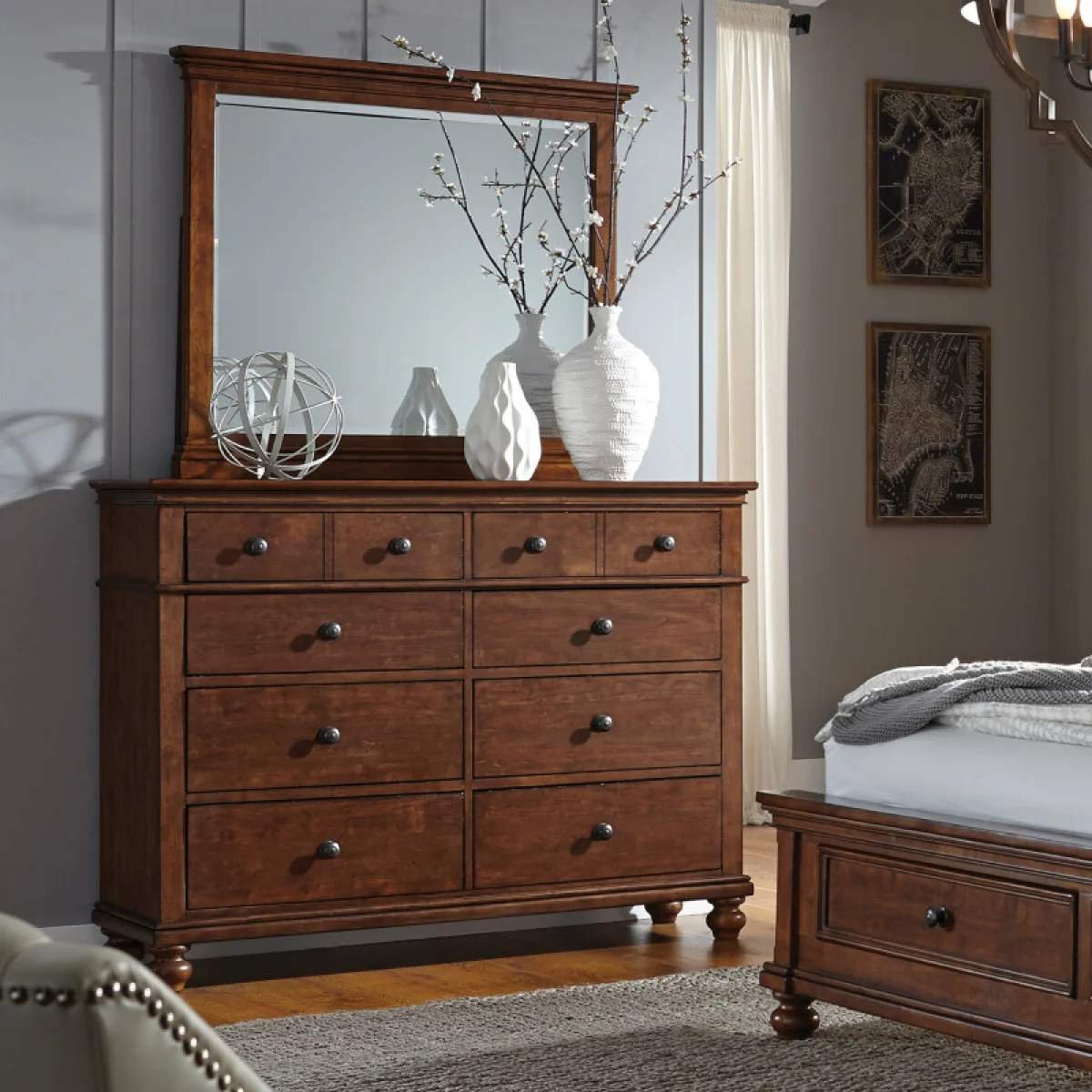Oxford Landscape Mirror Bedroom Mirrors Aspen Home 7