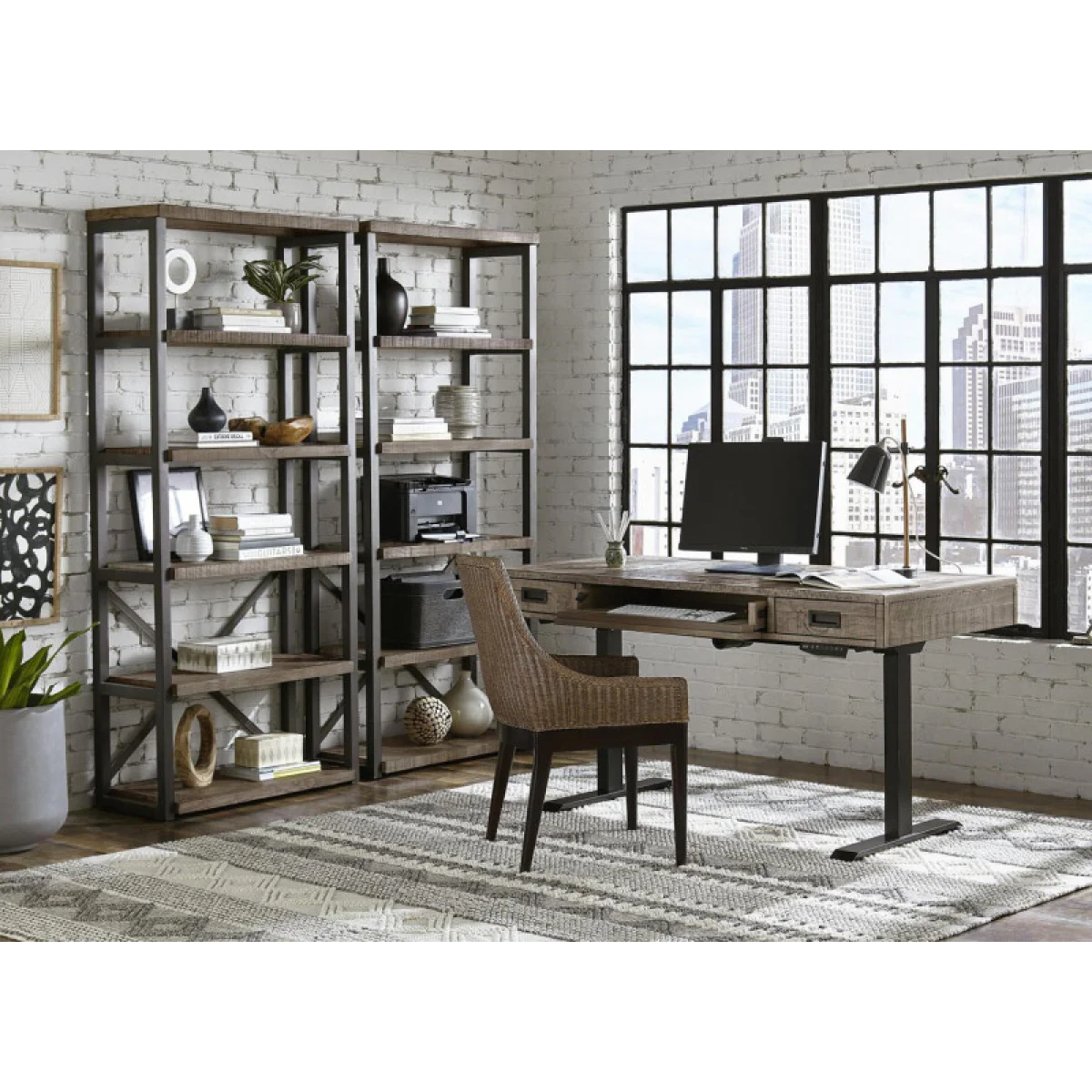 Grayson 60″ Lift Desk I215HOGRP1 Desks Aspen Home 7