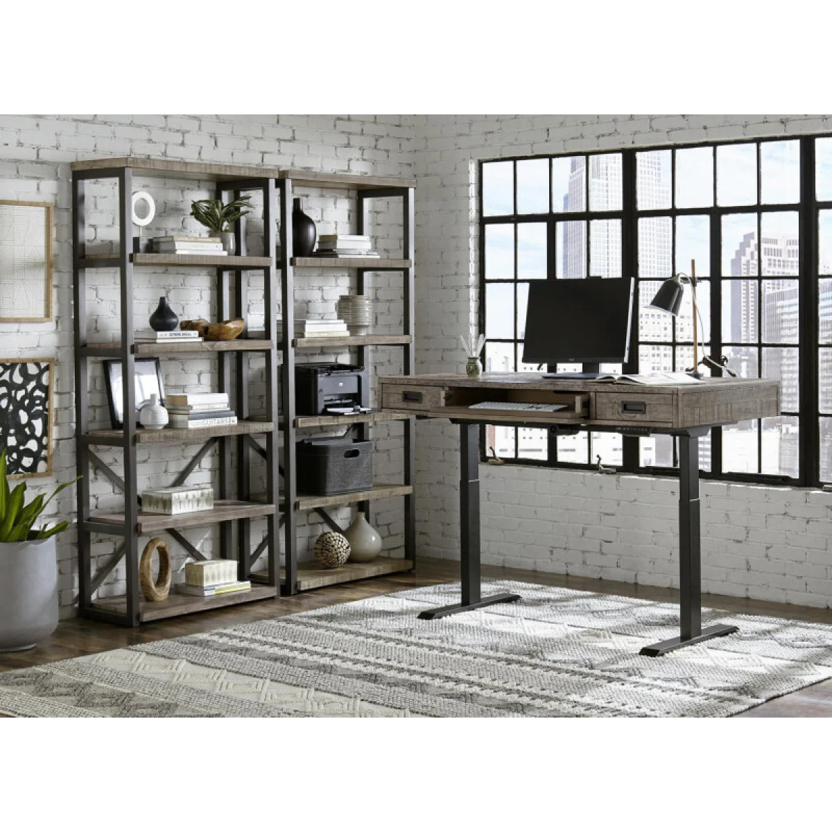 Grayson 60″ Lift Desk I215HOGRP1 Desks Aspen Home 8