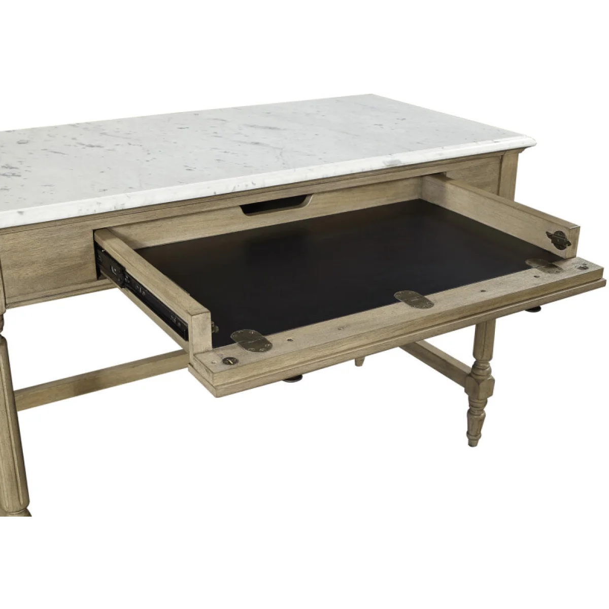 Provence Writing Desk W/ Marble Top Desks Aspen Home 9