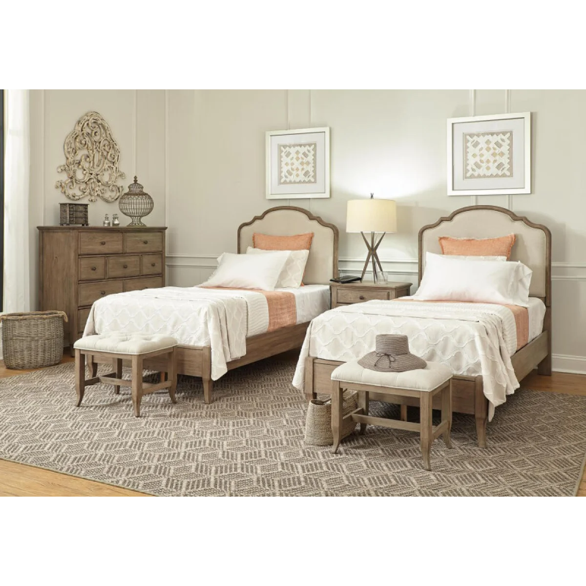 Provence Twin Rails W/ Decking Bed Parts Aspen Home 18