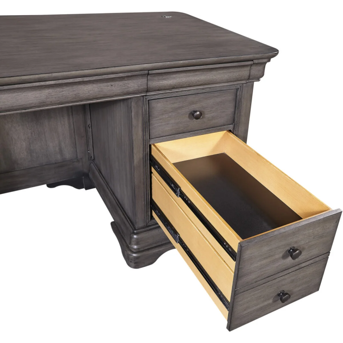 Sinclair 68″ Executive Desk Desks Ash Grey 13
