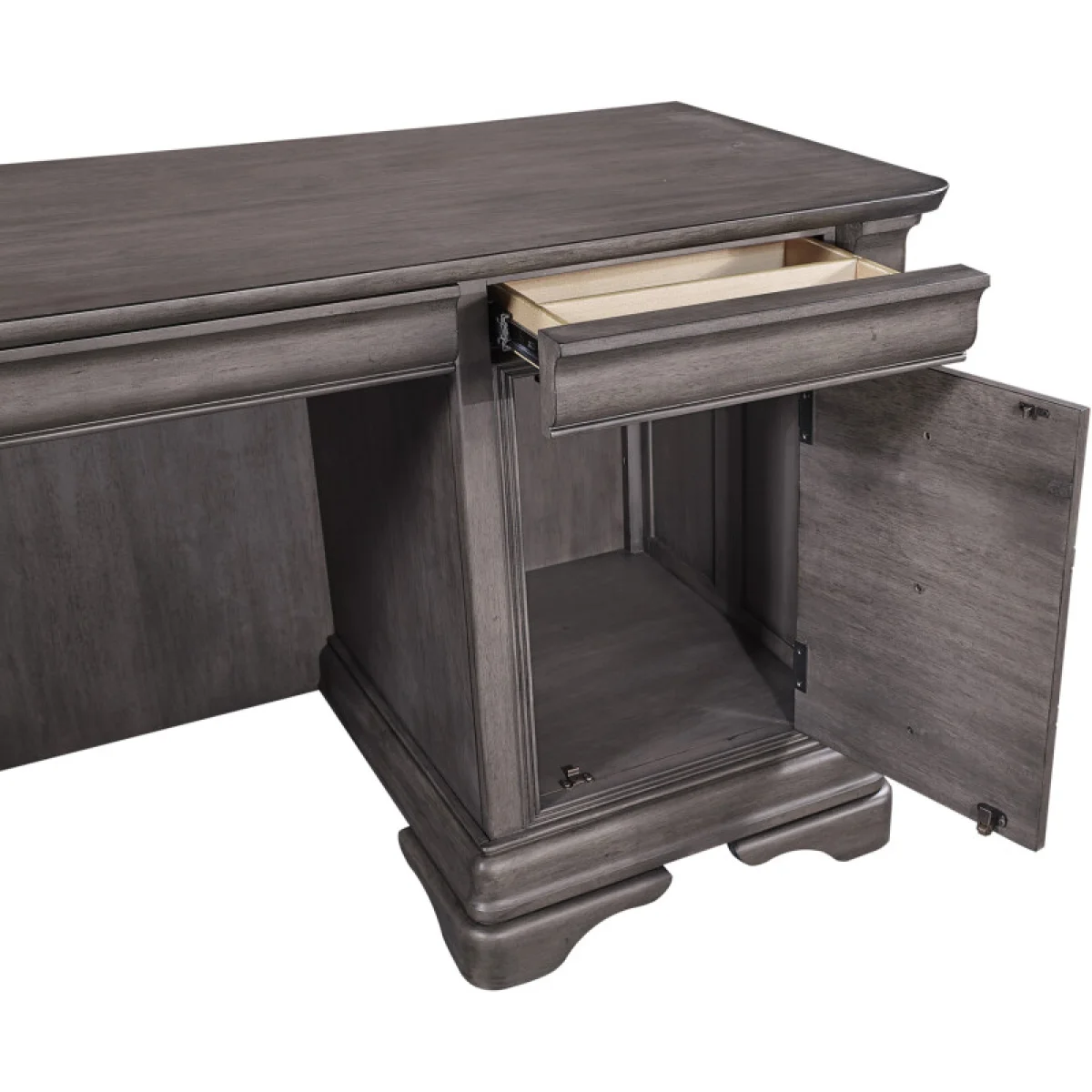 Sinclair 68″ Credenza Desk Desks Ash Grey 13