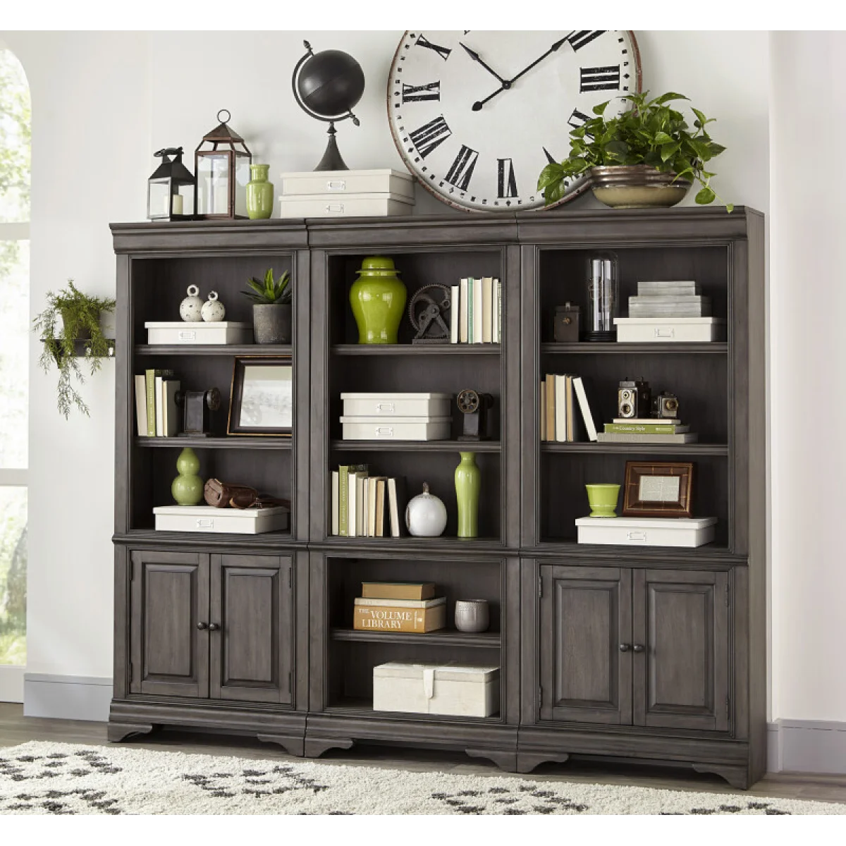 Sinclair Open Bookcase Bookcases Ash Grey 6