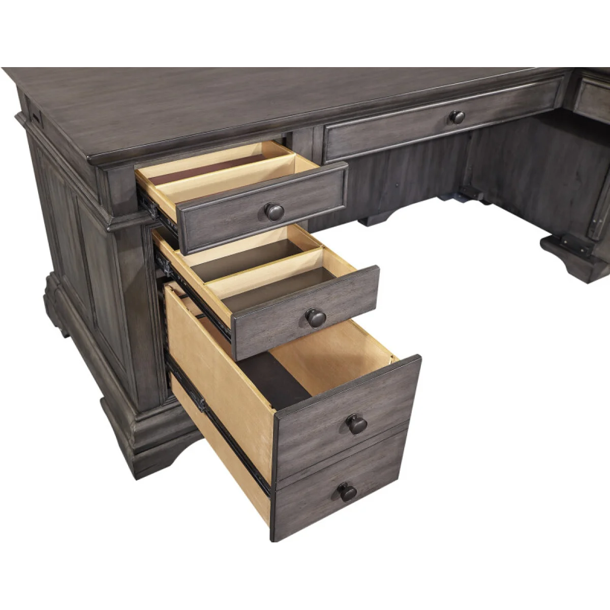 Sinclair L-shaped Desk I224HOGRP1 Desks Ash Grey 9