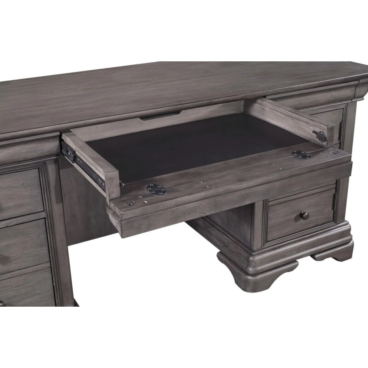 Sinclair Credenza & Hutch I224HOGRP2 Desks Ash Grey 12