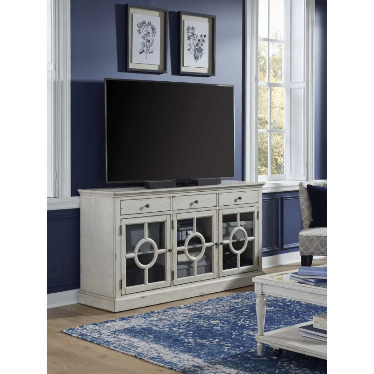 Radius 66″ Console Entertainment Stands Alabaster 6