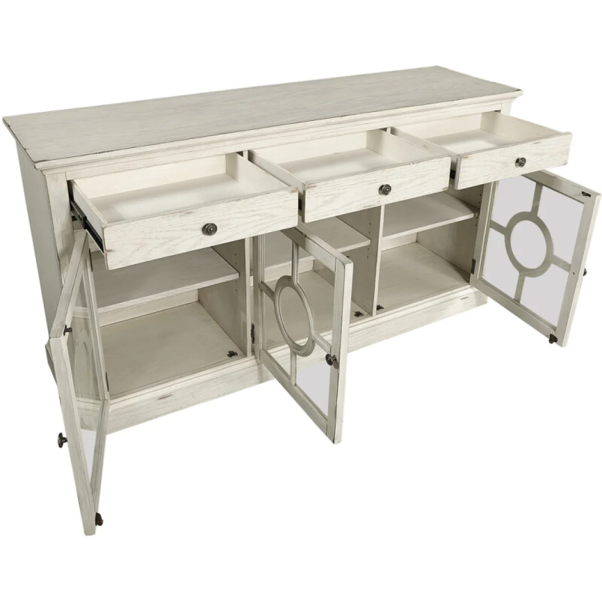 Radius 66″ Console Entertainment Stands Alabaster 8