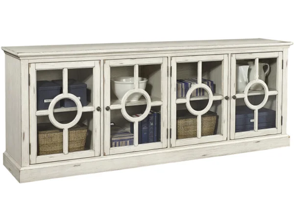 Radius 86″ Console Entertainment Stands Alabaster