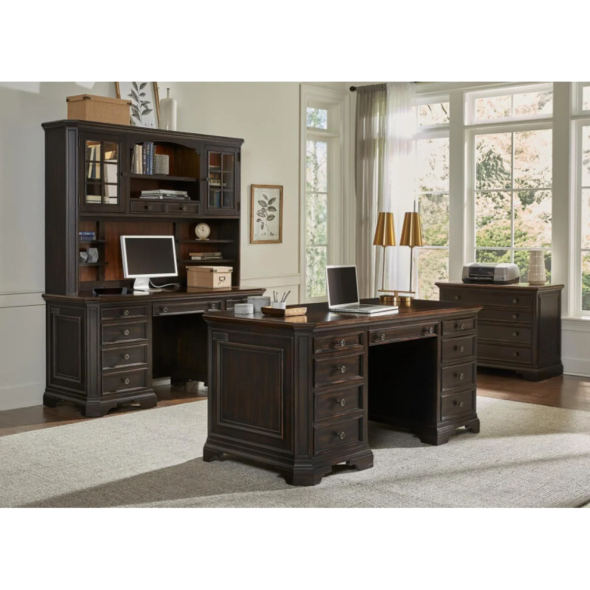 Hampton 66″ Executive Desk Desks Aspen Home 8