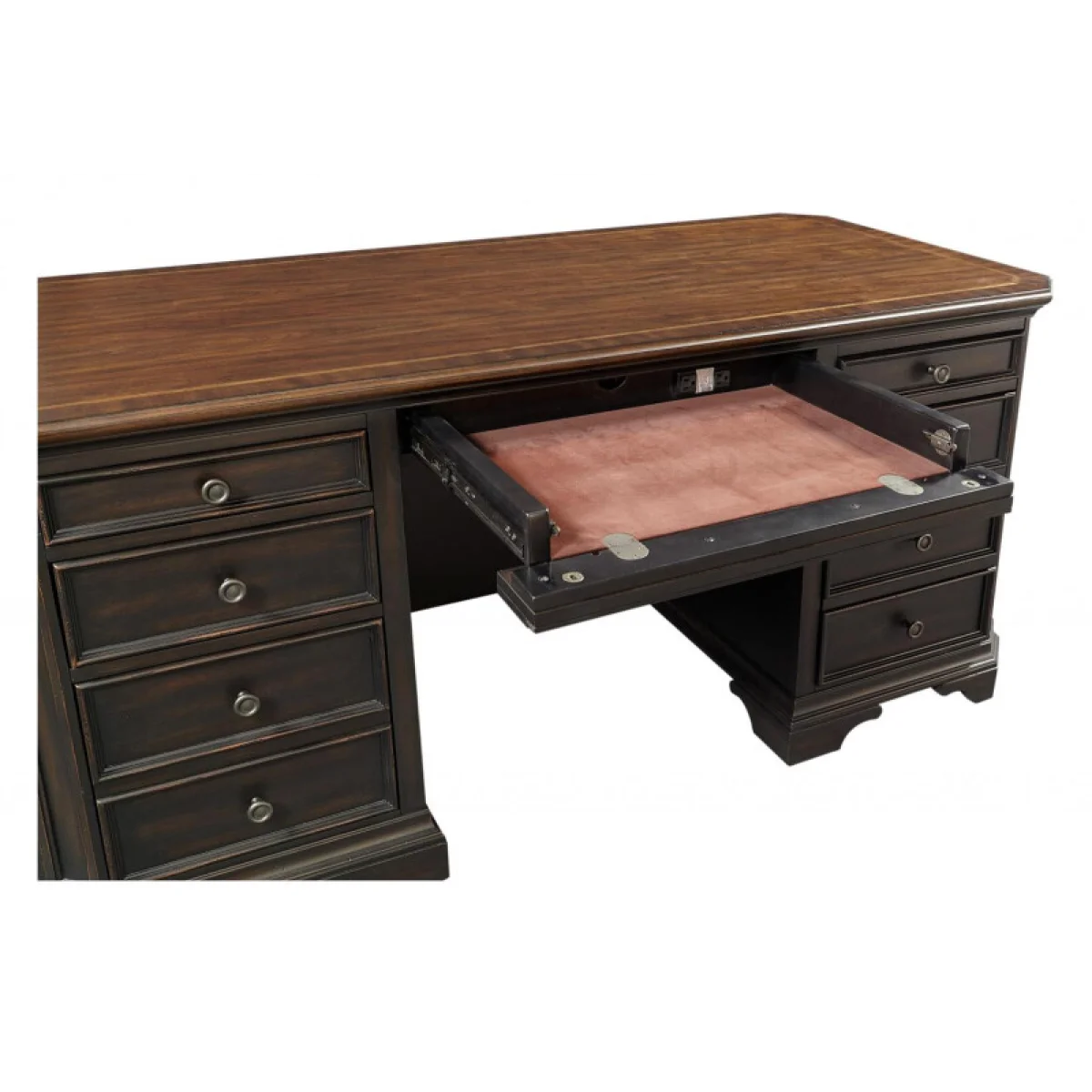 Hampton 66″ Executive Desk Desks Aspen Home 11