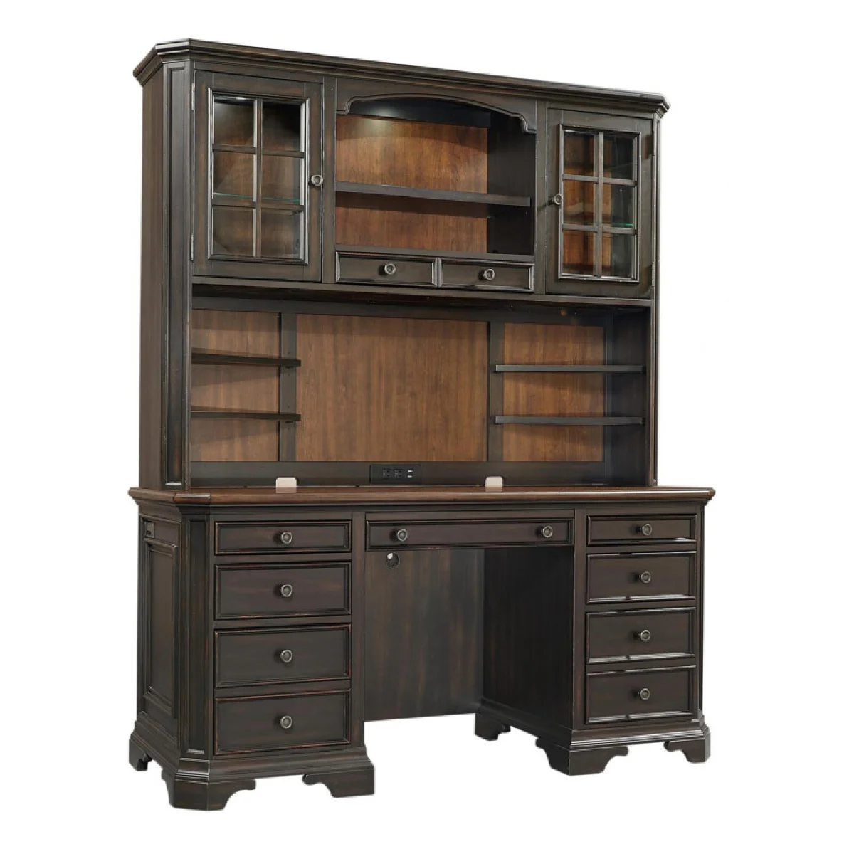 Hampton Credenza Desk Desks Aspen Home 4