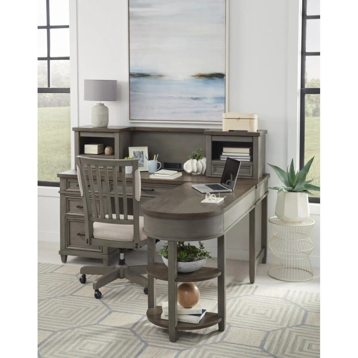 Caraway 48″ Return Desk Desks Aged Slate 8