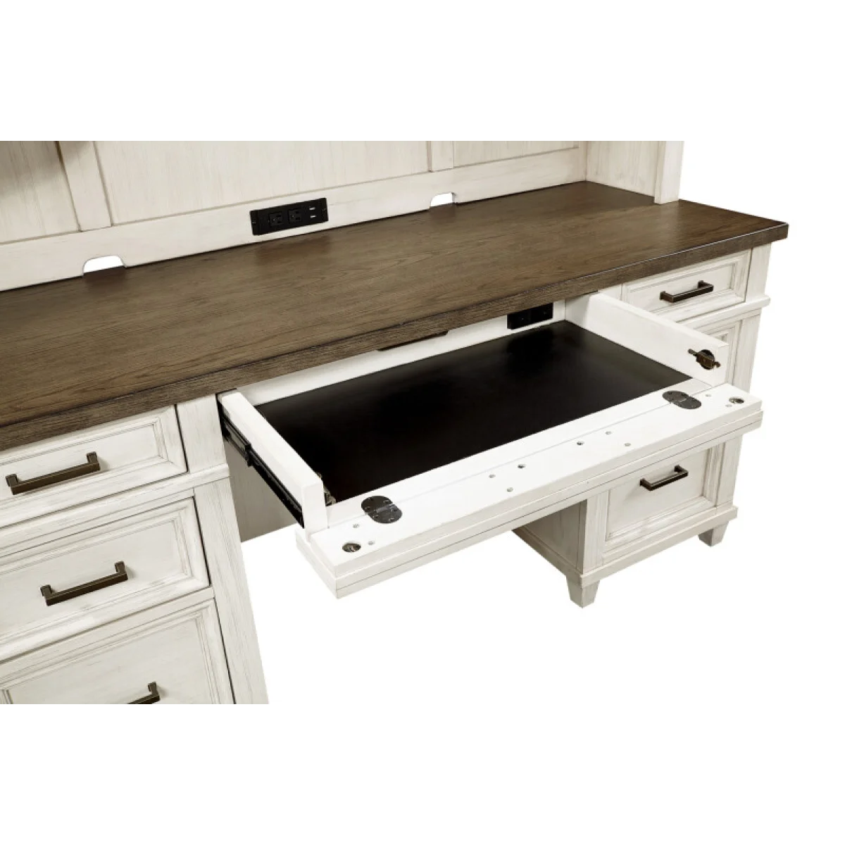 Caraway Credenza Desk Desks Aged Ivory 10