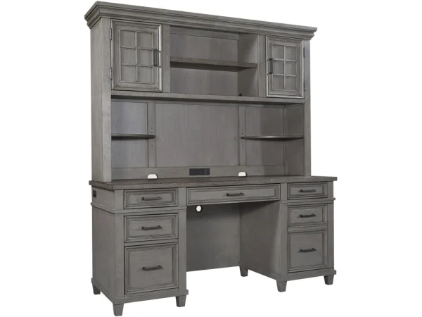 Caraway Credenza Desk Desks Aged Slate