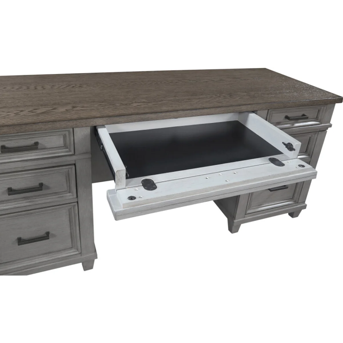 Caraway Credenza Hutch Desks Aged Slate 10