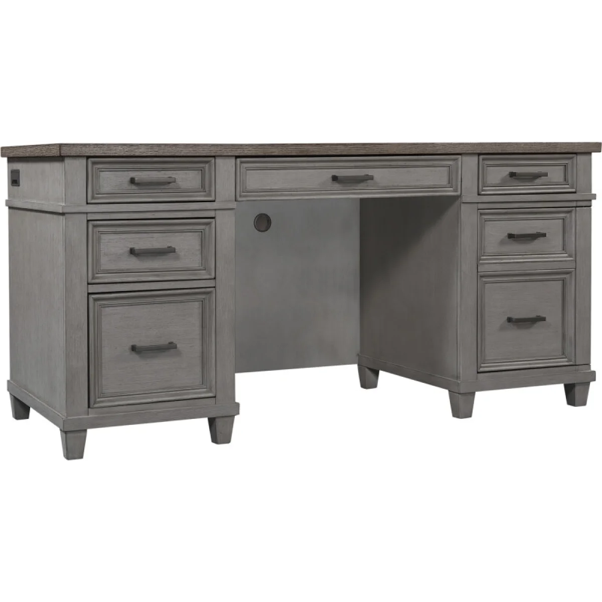 Caraway Credenza Hutch Desks Aged Slate 15