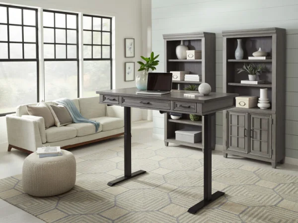 Caraway Door Bookcase Bookcases Aged Slate 12