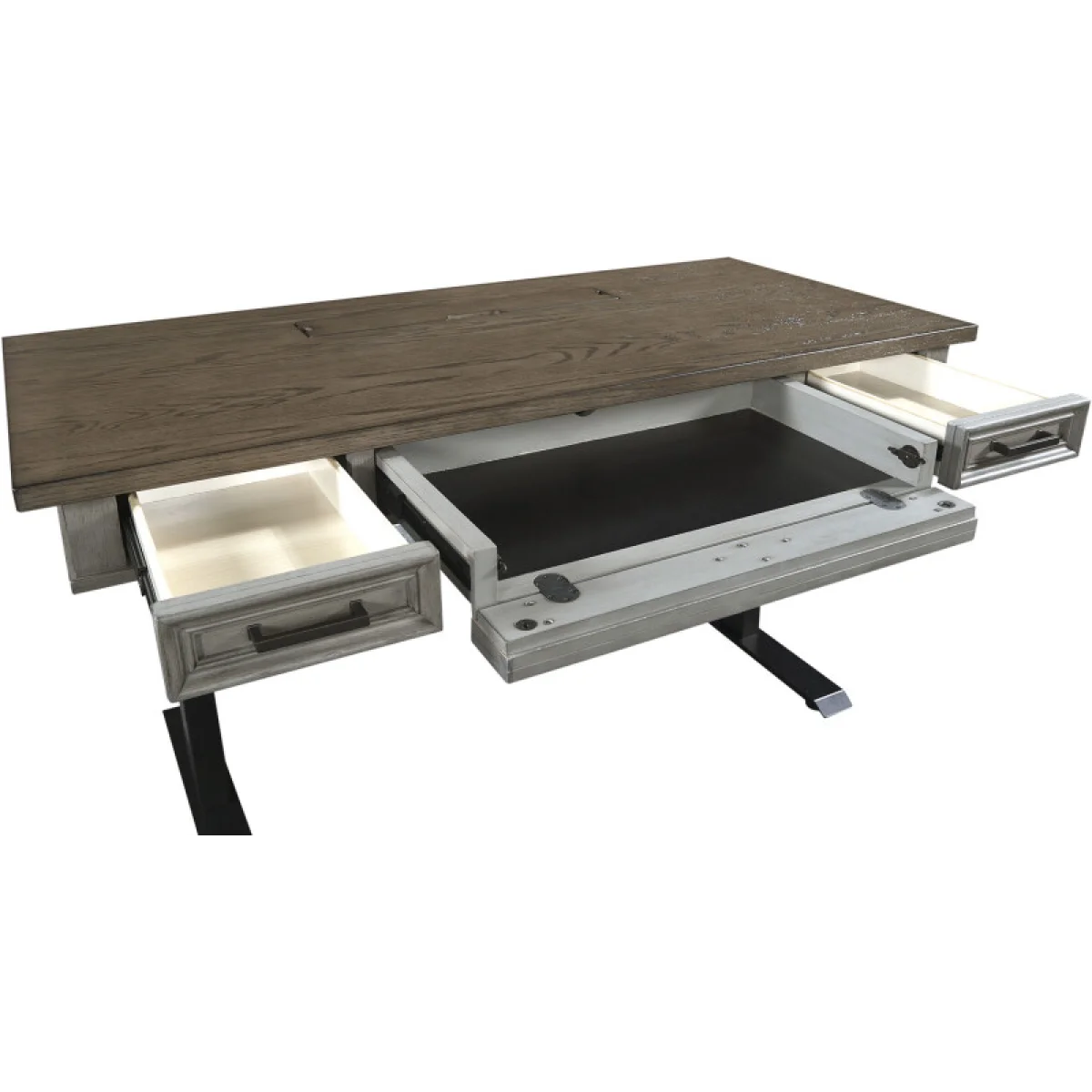 Caraway 60″ Adj. Lift Desk Top (for Iuab-301-2) I248-360T-SLT-1 Desks Aged Slate 11
