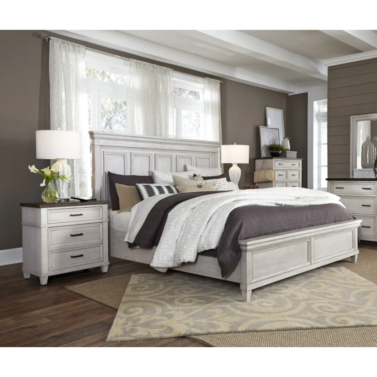 Caraway King Estate Hb Bed Parts Aged Ivory 8
