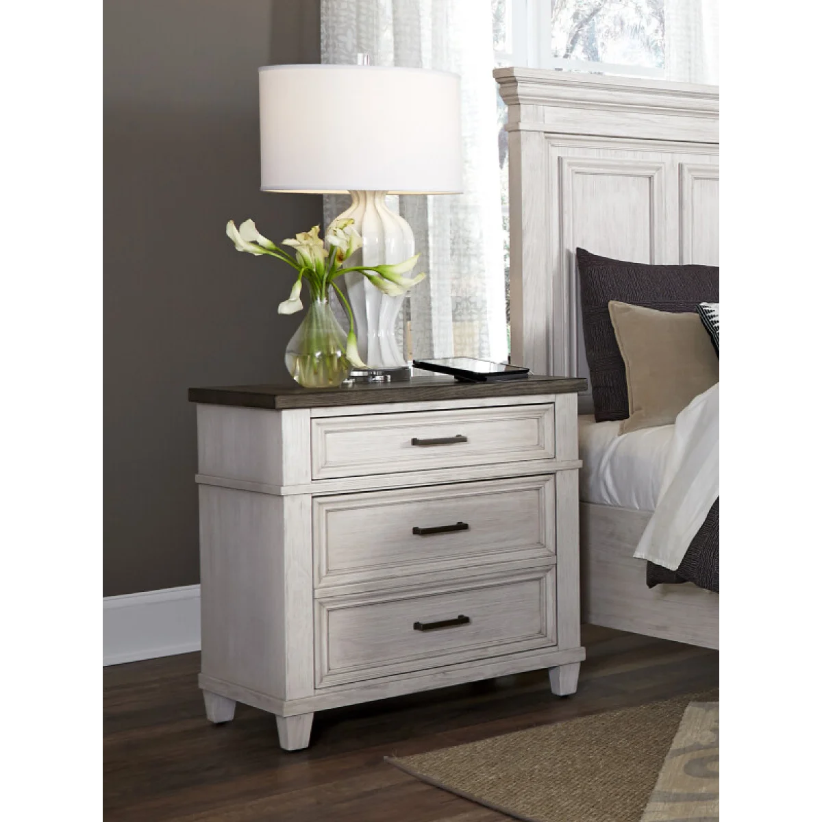 Caraway 2 Drawer Ns Nightstands Aged Ivory 6