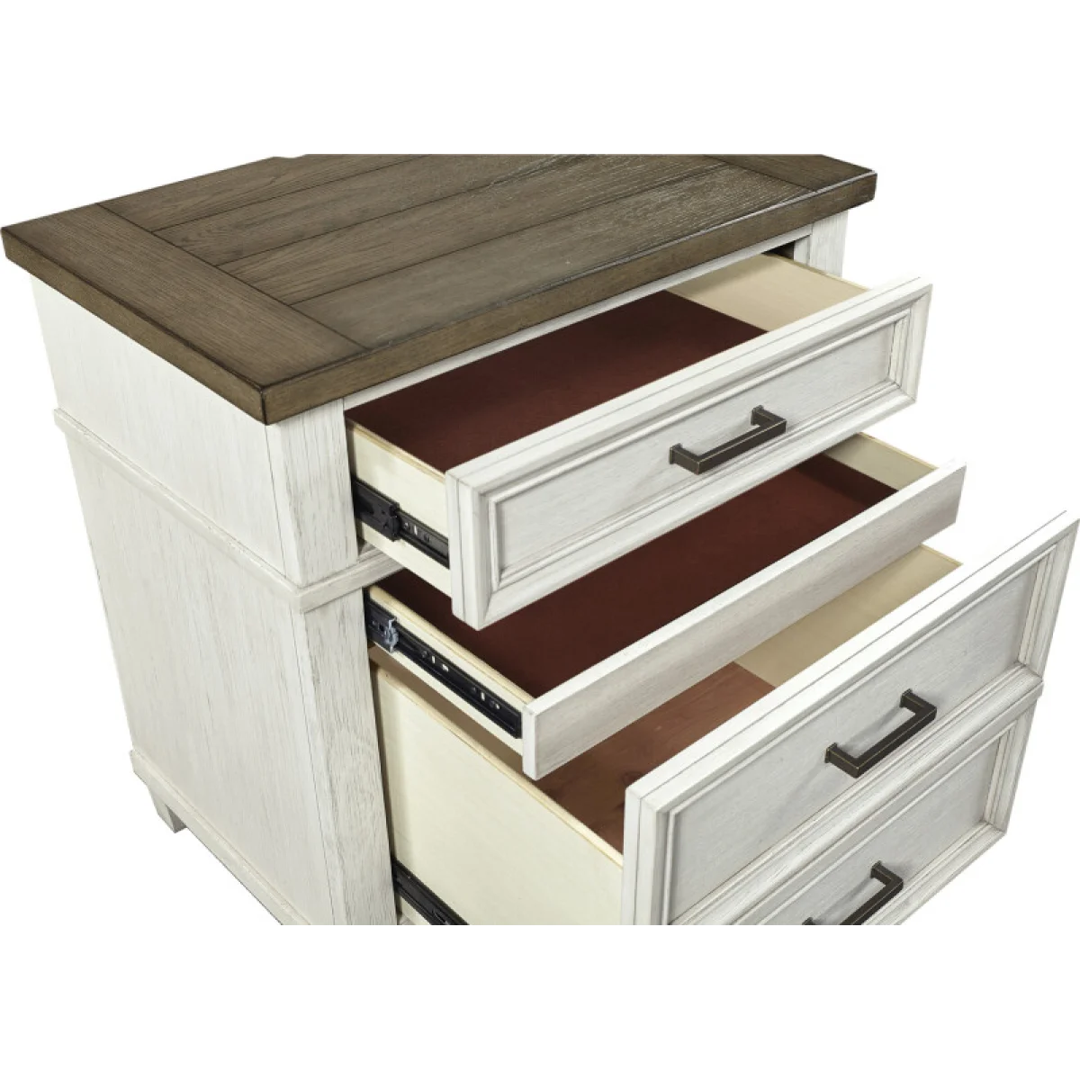 Caraway 2 Drawer Ns Nightstands Aged Ivory 10