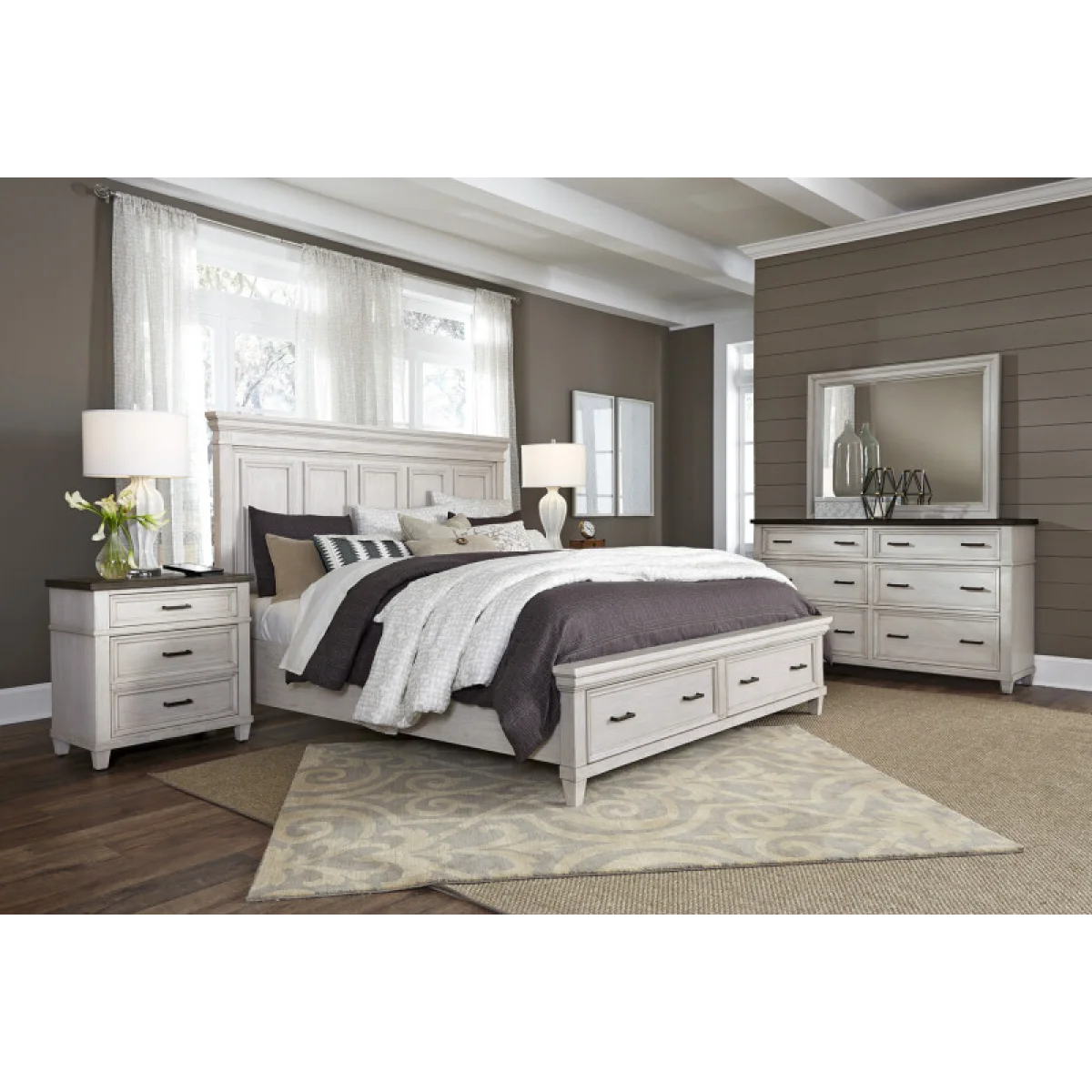 Caraway 2 Drawer Ns Nightstands Aged Ivory 15