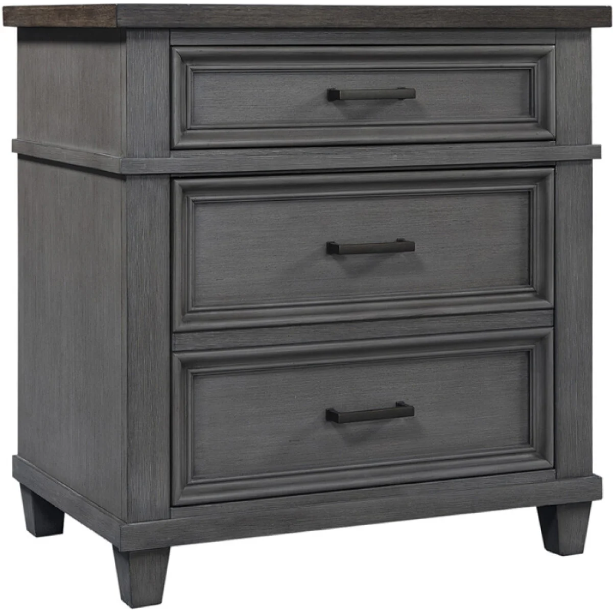 Caraway 2 Drawer Ns Nightstands Aged Slate 4