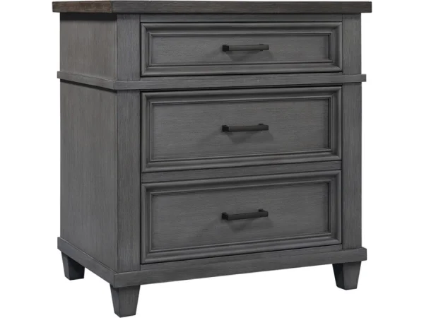 Caraway 2 Drawer Ns Nightstands Aged Slate