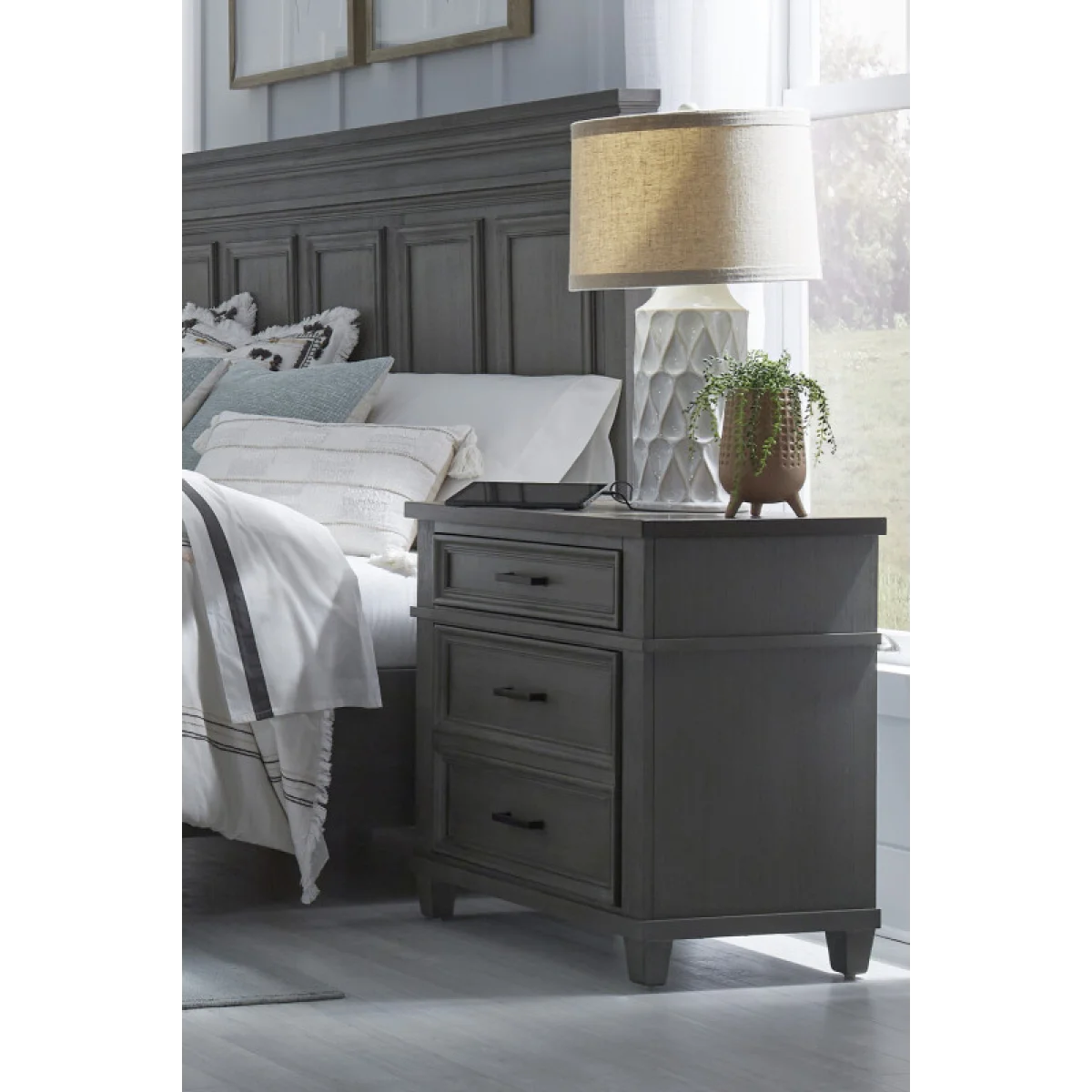Caraway 2 Drawer Ns Nightstands Aged Slate 20