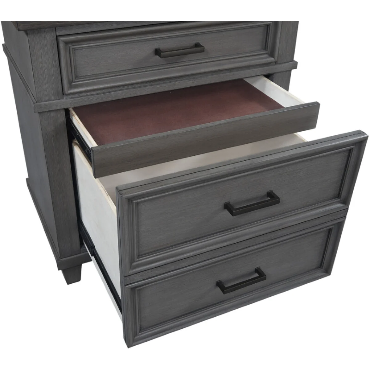 Caraway 2 Drawer Ns Nightstands Aged Slate 18