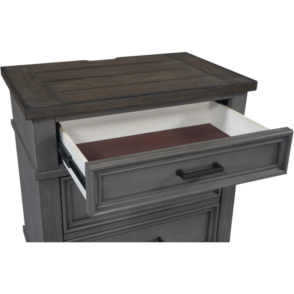 Caraway 2 Drawer Ns Nightstands Aged Slate 8