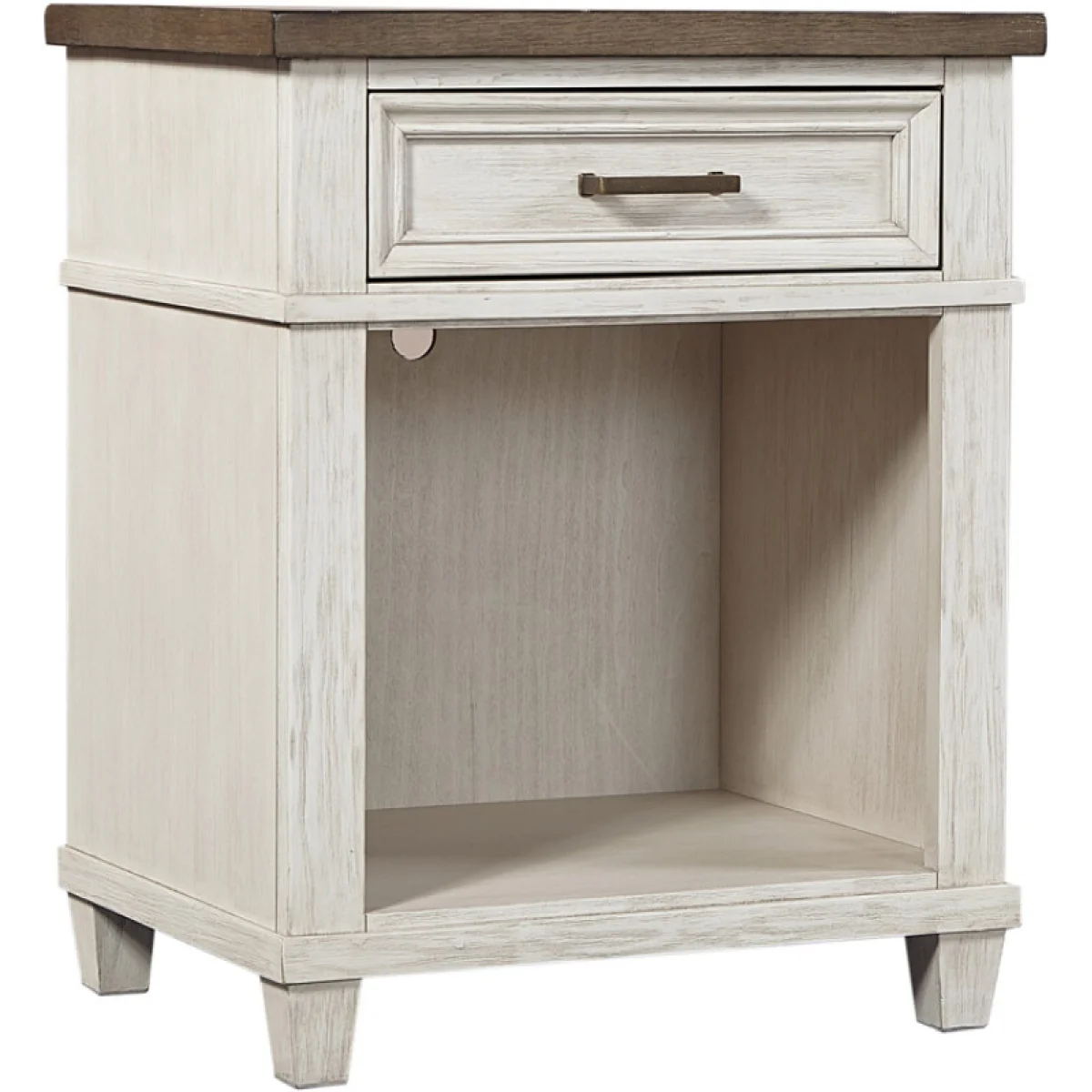 Caraway 1 Drawer Ns Nightstands Aged Ivory 10