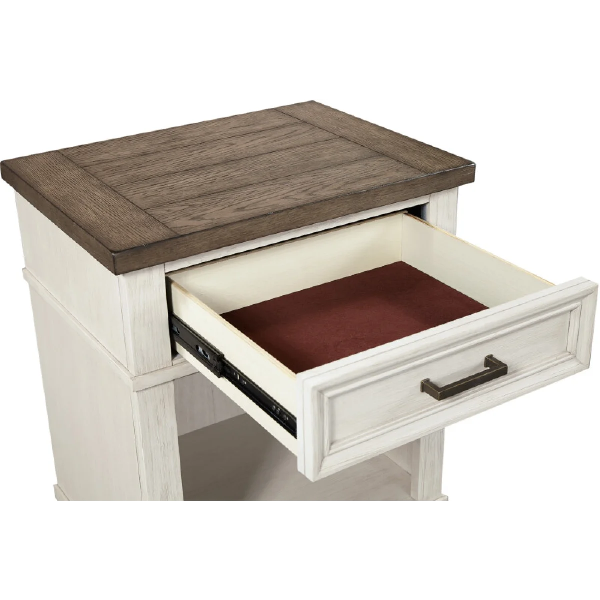 Caraway 1 Drawer Ns Nightstands Aged Ivory 13