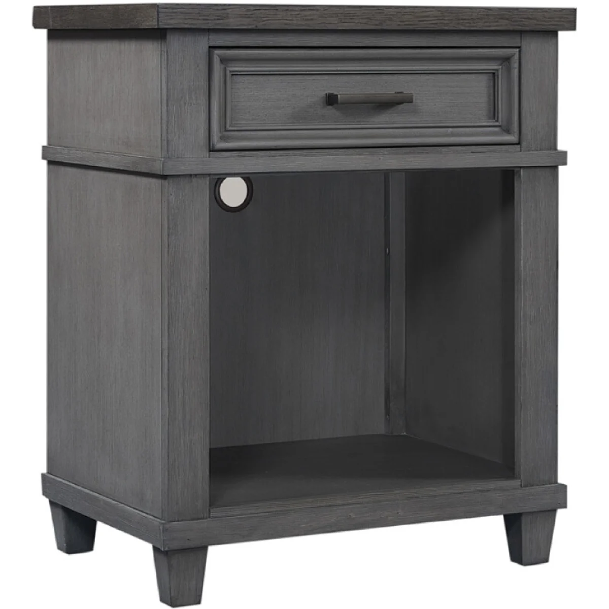 Caraway 1 Drawer Ns Nightstands Aged Slate 4