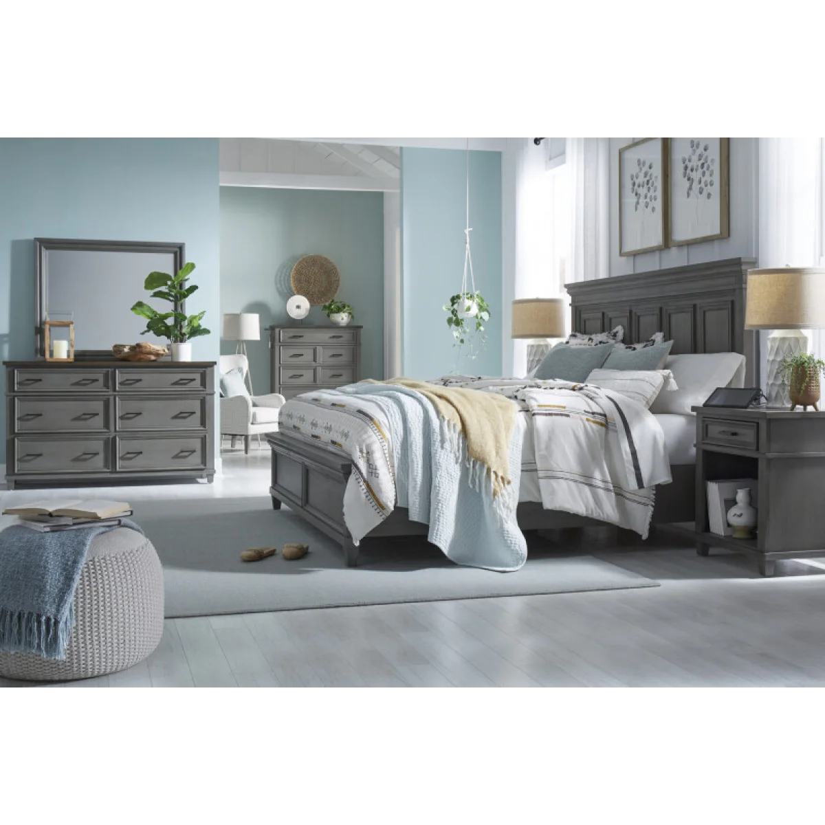 Caraway 1 Drawer Ns Nightstands Aged Slate 6