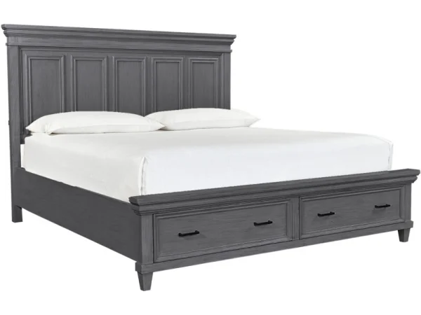 Caraway Panel Bed I248BRGRP2 Beds Aged Slate