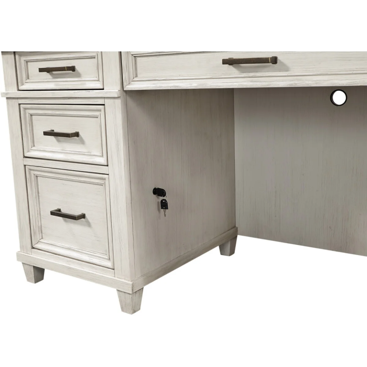 Caraway Credenza & Hutch I248HOGRP1 Desks Aged Ivory 14