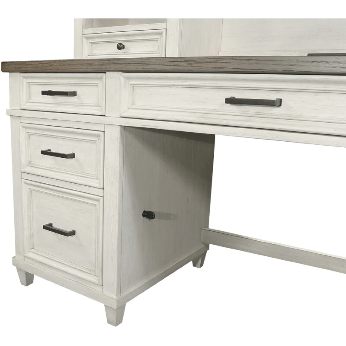 Caraway Pedestal Desk And Return I248HOGRP1a Desks Aged Ivory 11