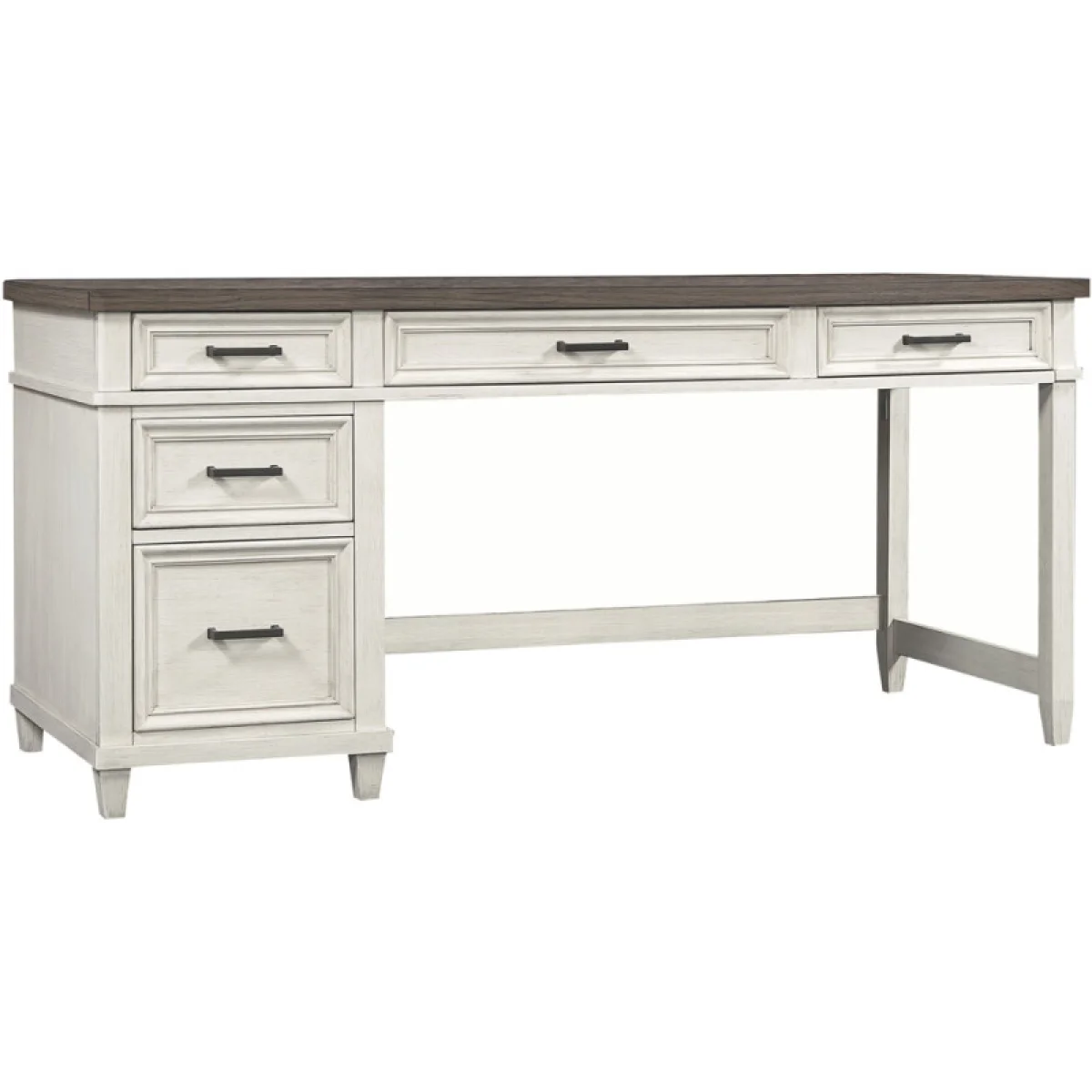 Caraway Pedestal Desk And Return I248HOGRP1a Desks Aged Ivory 8