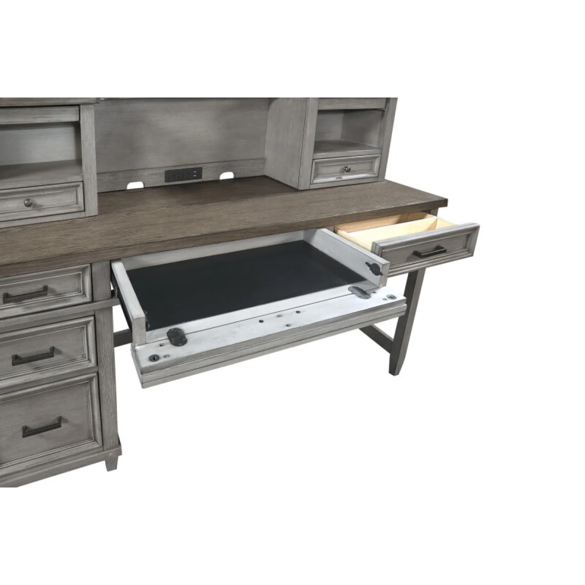 Caraway Pedestal Desk And Return I248HOGRP1b Desks Aged Slate 18