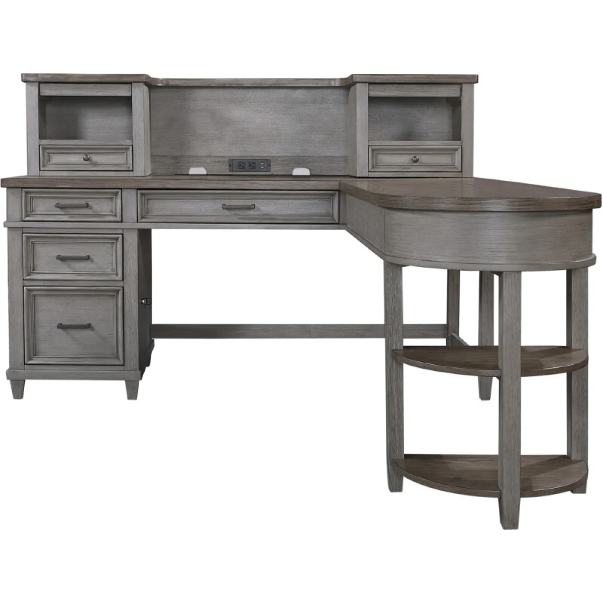 Caraway Pedestal Desk And Return I248HOGRP1b Desks Aged Slate 19
