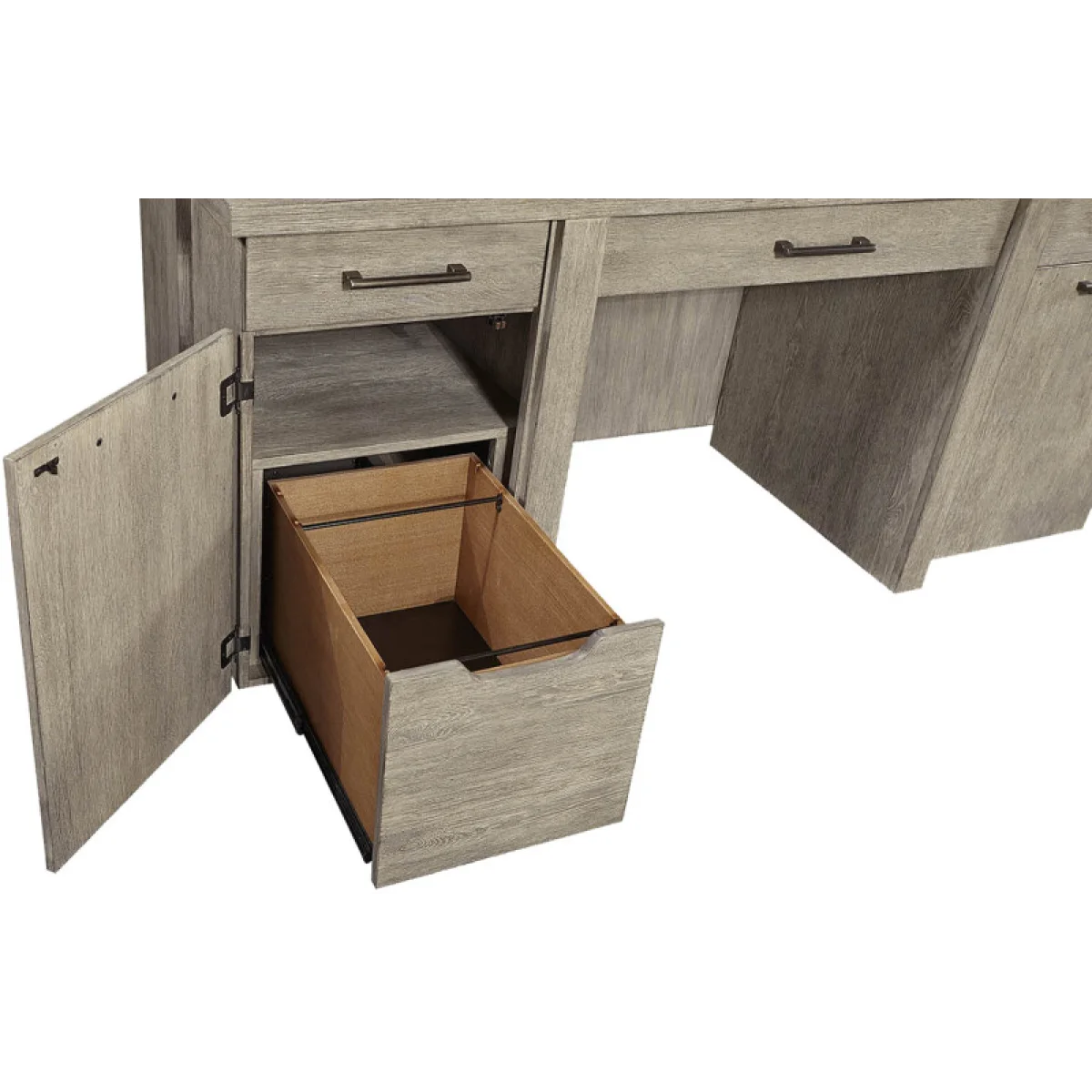 Platinum Credenza Hutch Desks Aspen Home 9