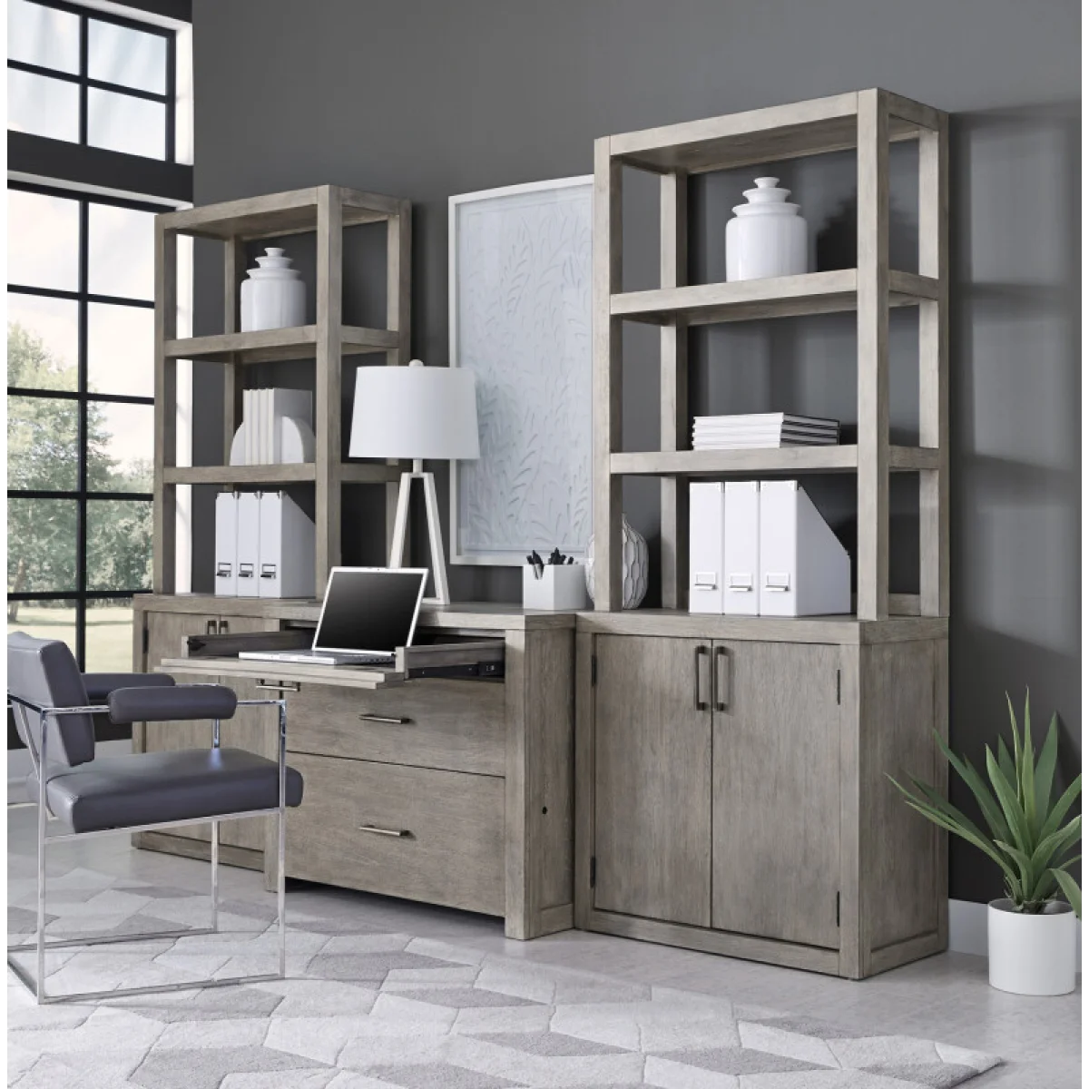 Platinum Door Bookcase Bookcases Aspen Home 7