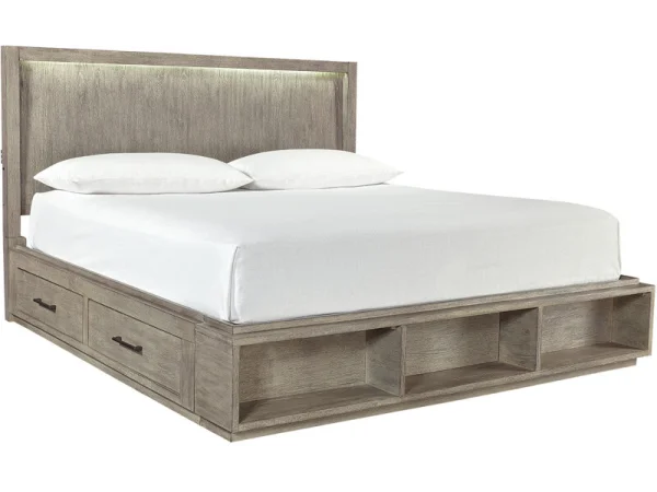 Queen Uph Spindle Hdbd Bed Parts Aged Cotton 9