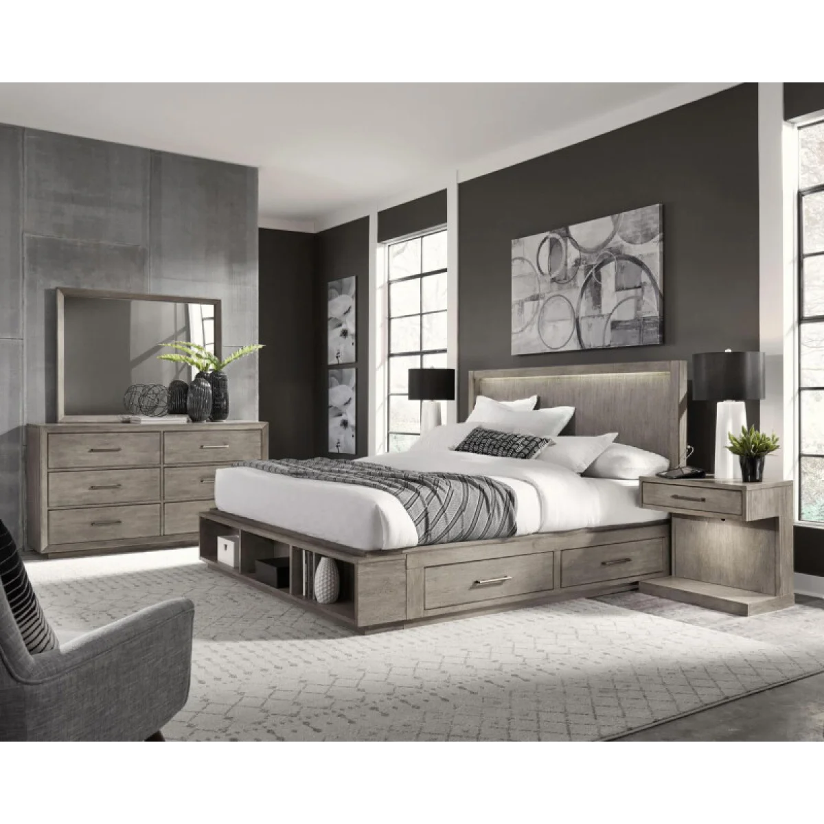 Platinum 1 Drawer Ns Nightstands Aspen Home 18