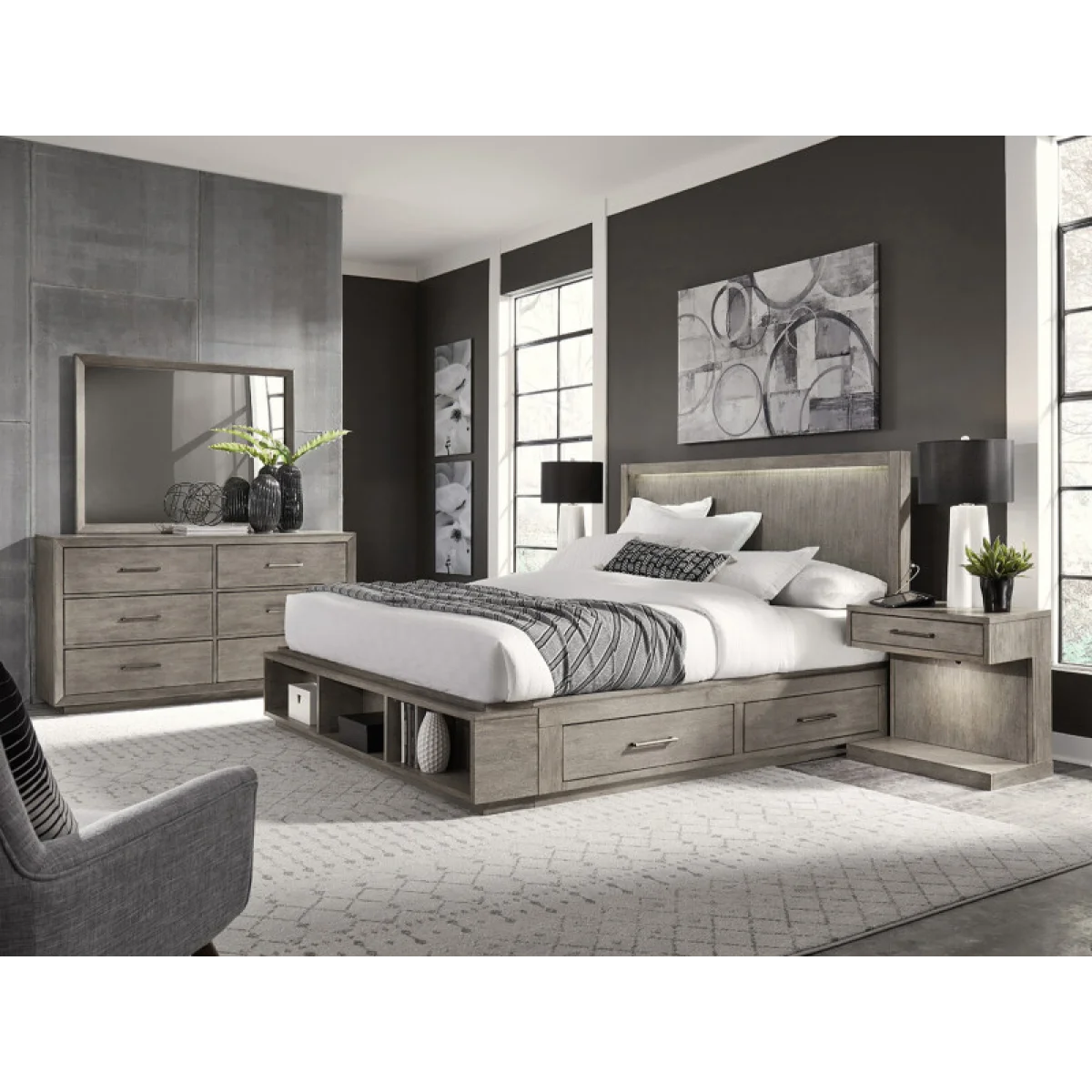 Platinum Landscape Mirror Bedroom Mirrors Aspen Home 7