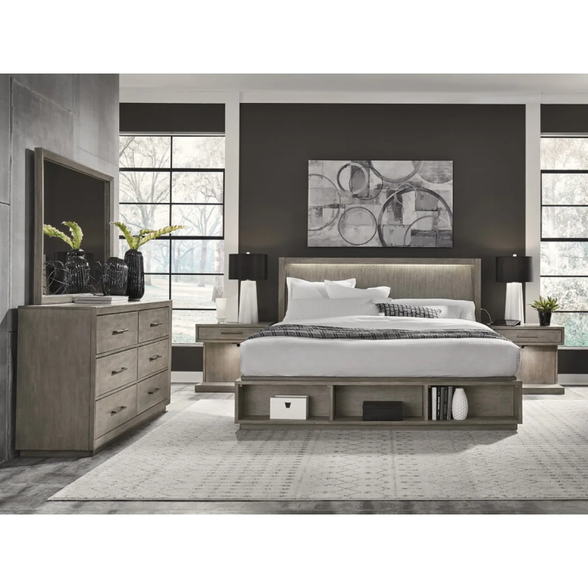 Platinum Landscape Mirror Bedroom Mirrors Aspen Home 17