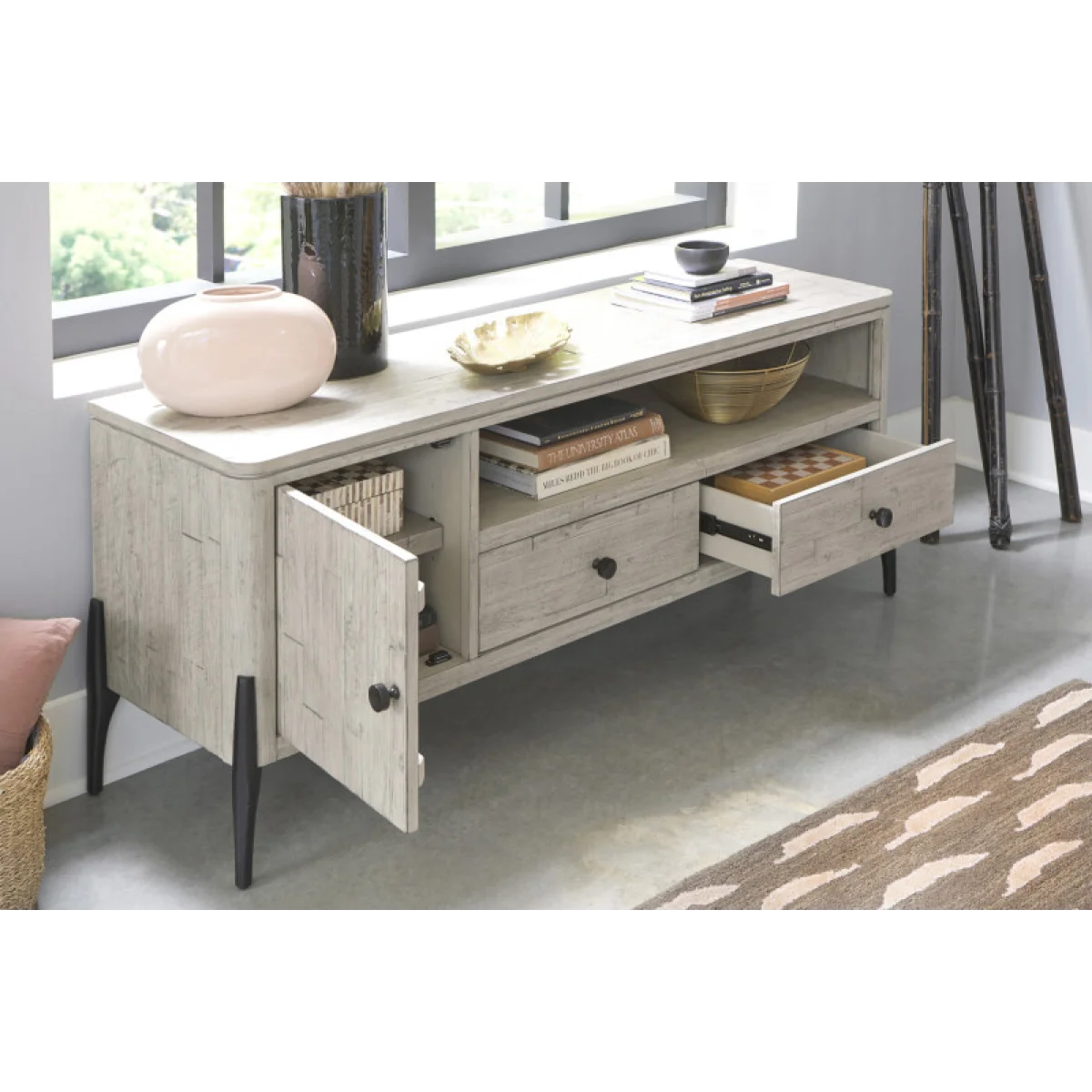 Zane 62″ Console Entertainment Stands Aspen Home 7